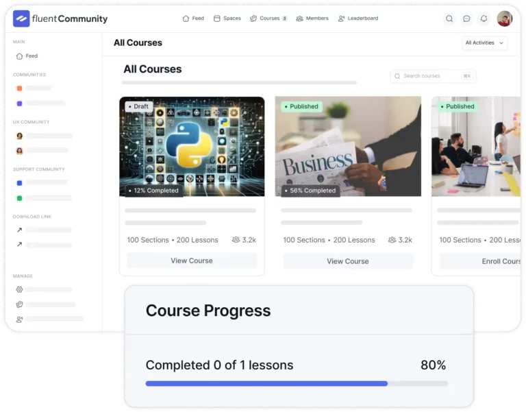 Course feature preview