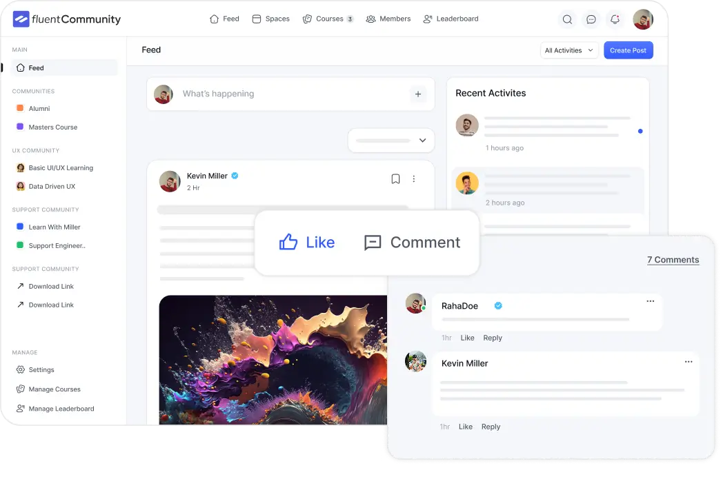 Fluent Community feed