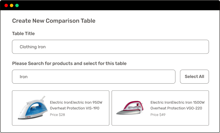 Select Amazon products