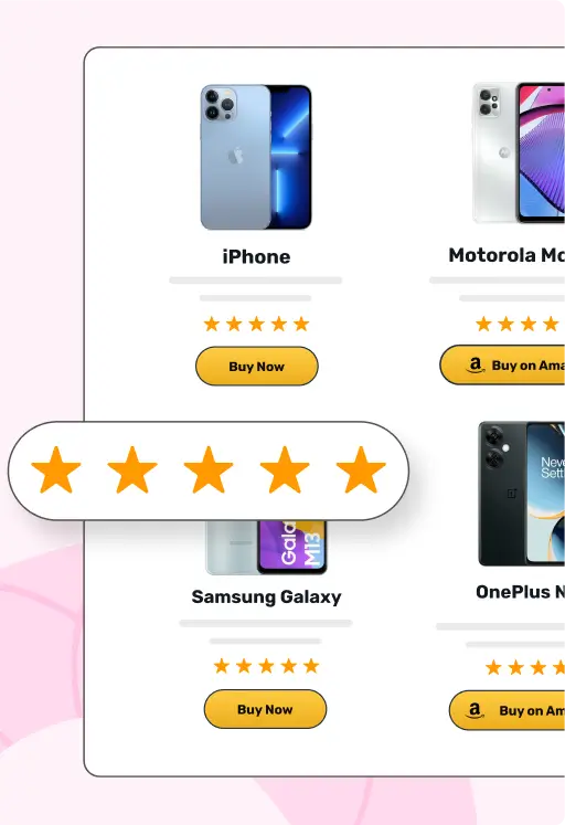 AzonPress product star rating block