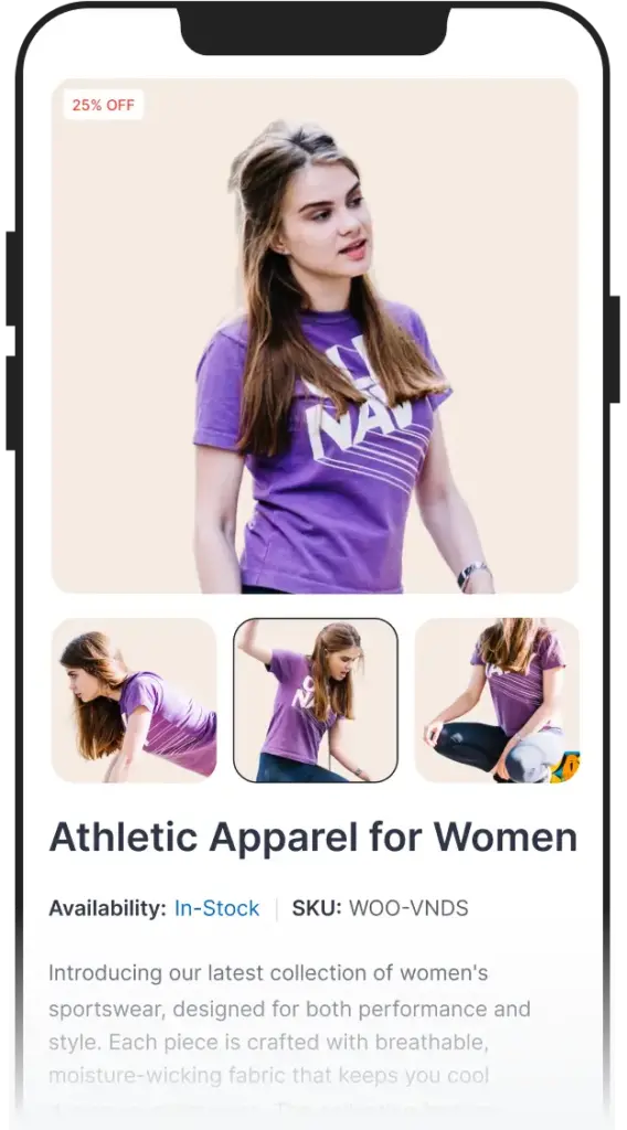 Mobile responsive online store